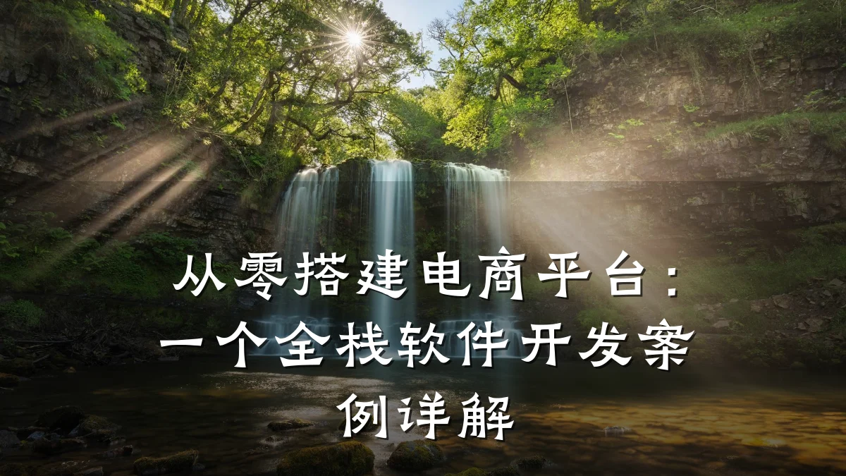 从零搭建电商平台：一个全栈软件开发案例详解