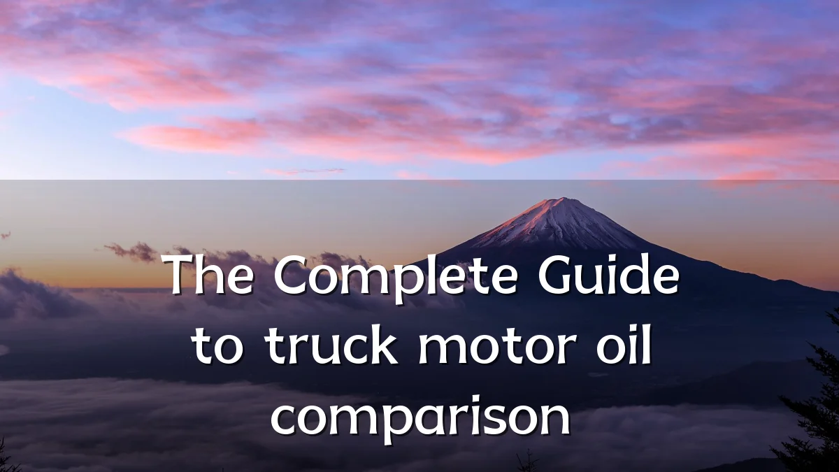 The Complete Guide to truck motor oil comparison