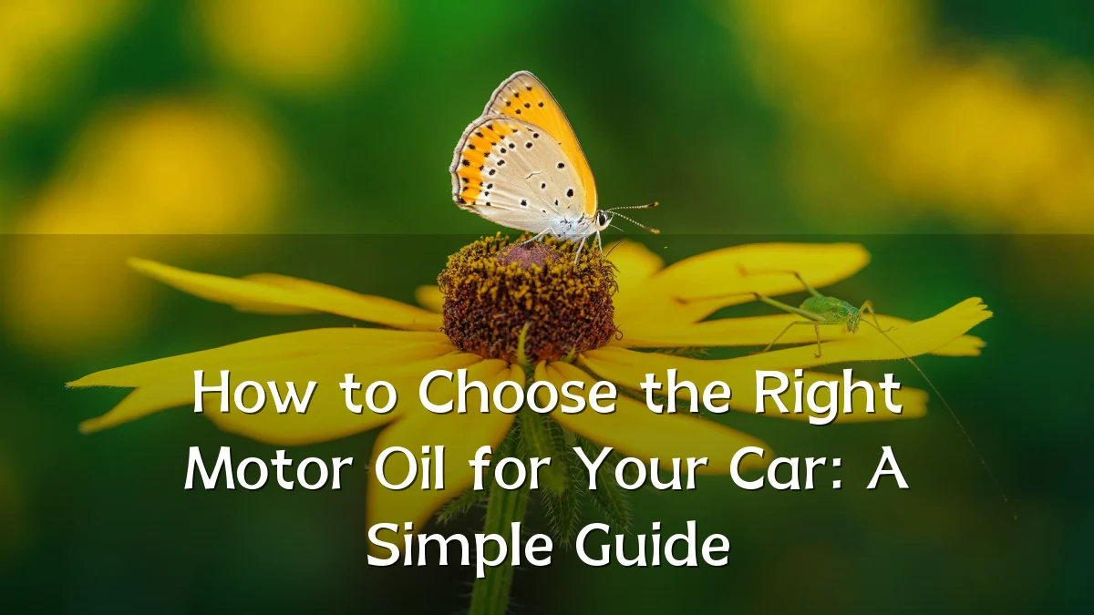 How to Choose the Right Motor Oil for Your Car: A Simple Guide