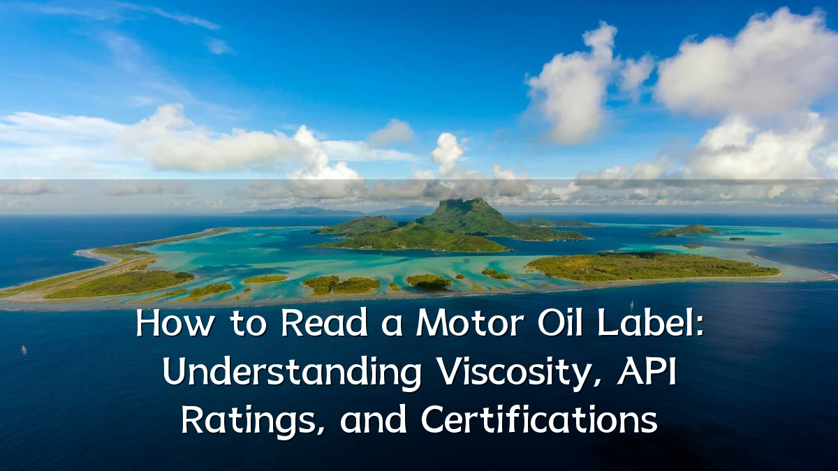 How to Read a Motor Oil Label: Understanding Viscosity, API Ratings, and Certifications