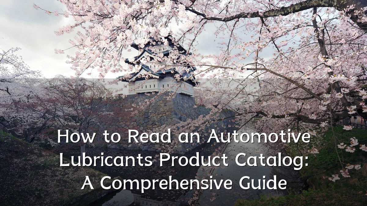 How to Read an Automotive Lubricants Product Catalog: A Comprehensive Guide