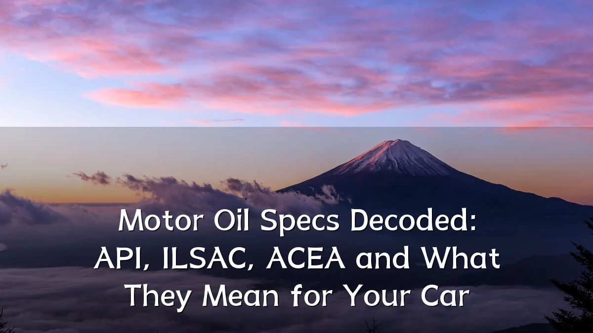 Motor Oil Specs Decoded: API, ILSAC, ACEA and What They Mean for Your Car