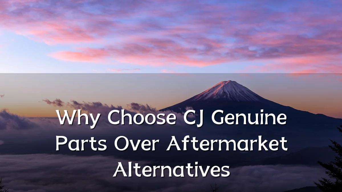 Why Choose CJ Genuine Parts Over Aftermarket Alternatives