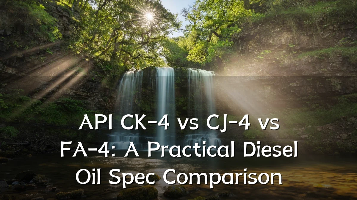 API CK-4 vs CJ-4 vs FA-4: A Practical Diesel Oil Spec Comparison