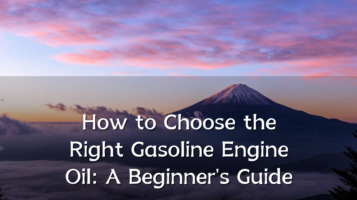 How to Choose the Right Gasoline Engine Oil: A Beginner's Guide