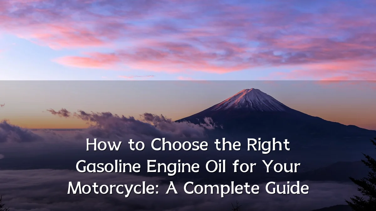 How to Choose the Right Gasoline Engine Oil for Your Motorcycle: A Complete Guide