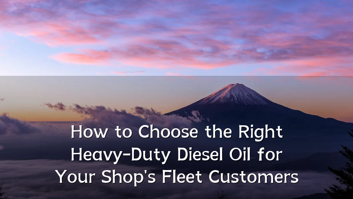How to Choose the Right Heavy-Duty Diesel Oil for Your Shop's Fleet Customers