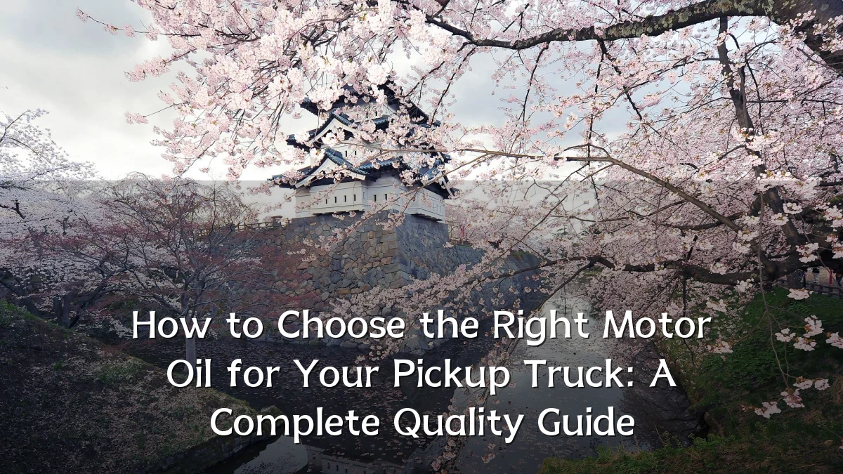How to Choose the Right Motor Oil for Your Pickup Truck: A Complete Quality Guide