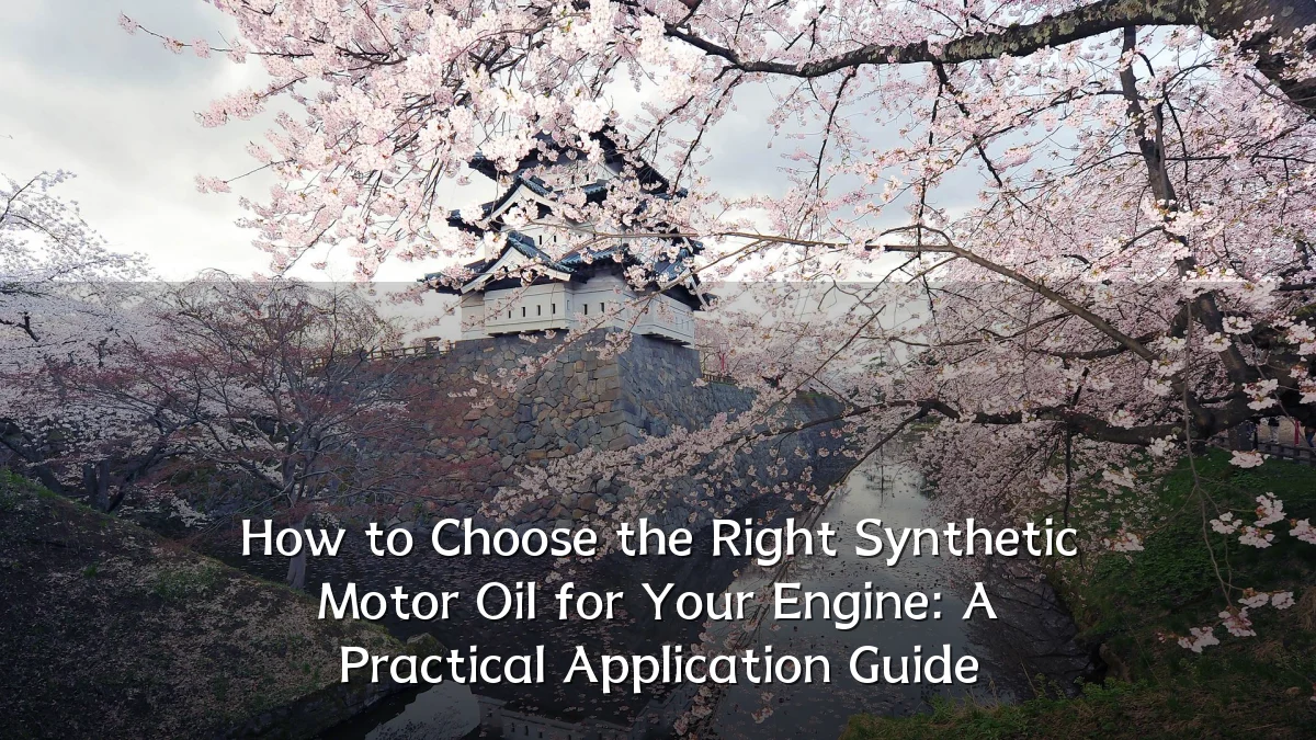 How to Choose the Right Synthetic Motor Oil for Your Engine: A Practical Application Guide
