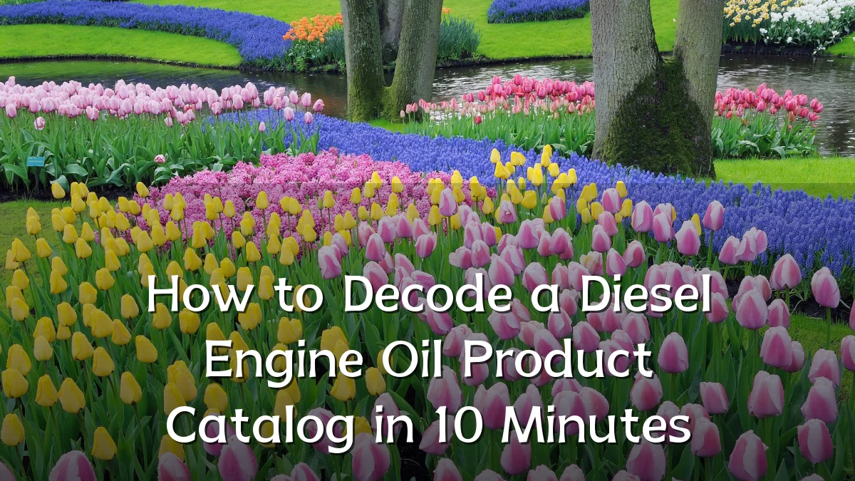 How to Decode a Diesel Engine Oil Product Catalog in 10 Minutes