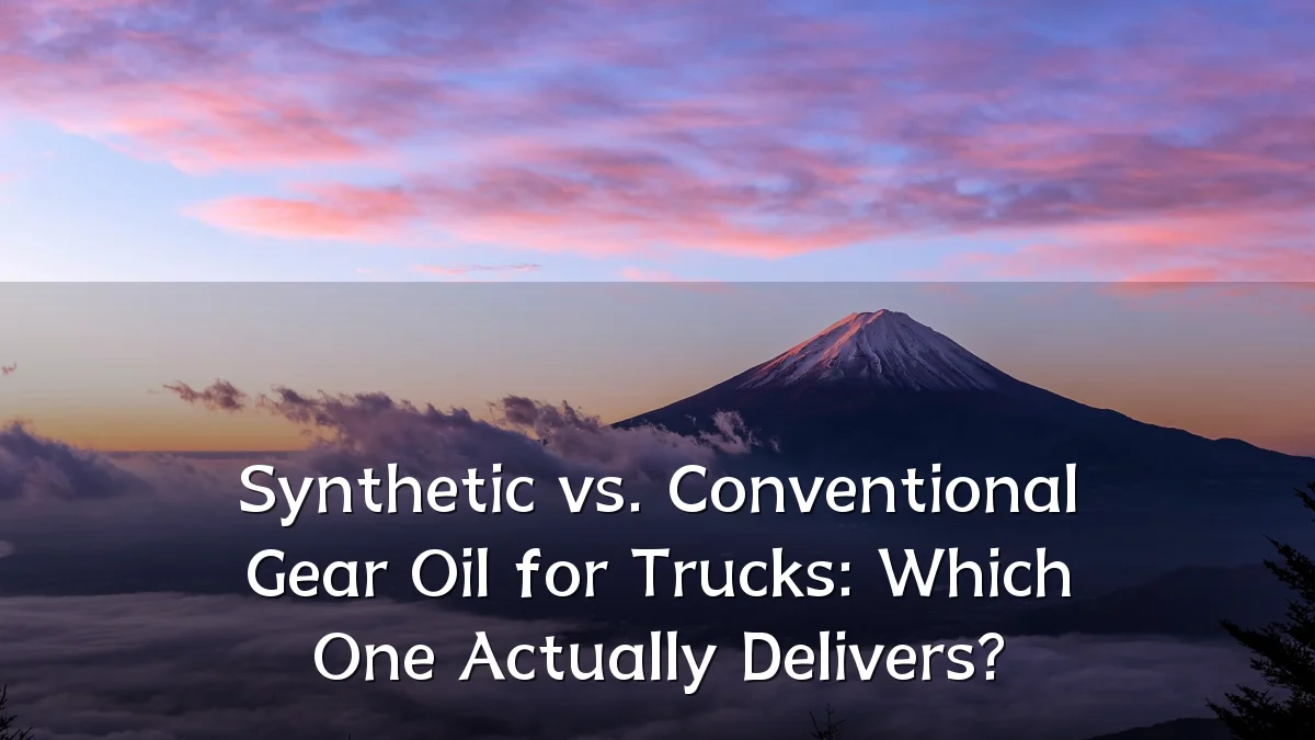 Synthetic vs. Conventional Gear Oil for Trucks: Which One Actually Delivers?