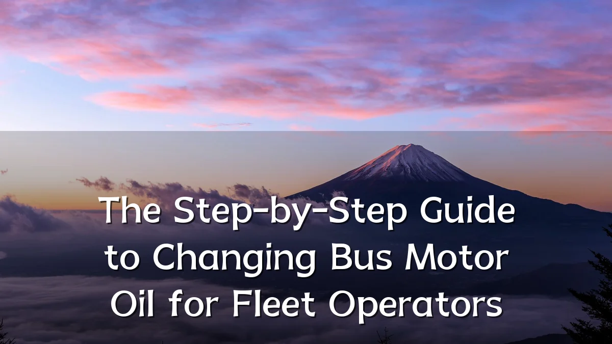 The Step-by-Step Guide to Changing Bus Motor Oil for Fleet Operators
